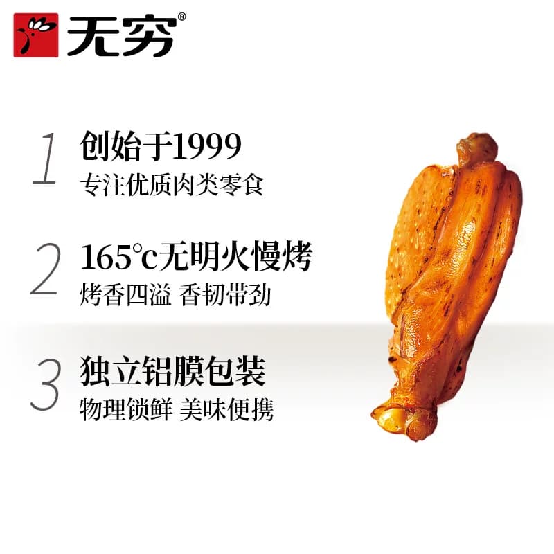 无穷蜂蜜烤鸡肩胛骨肉烤伴翅卤味熟食办公休闲解馋零食夜宵充饥 - 缩略图3