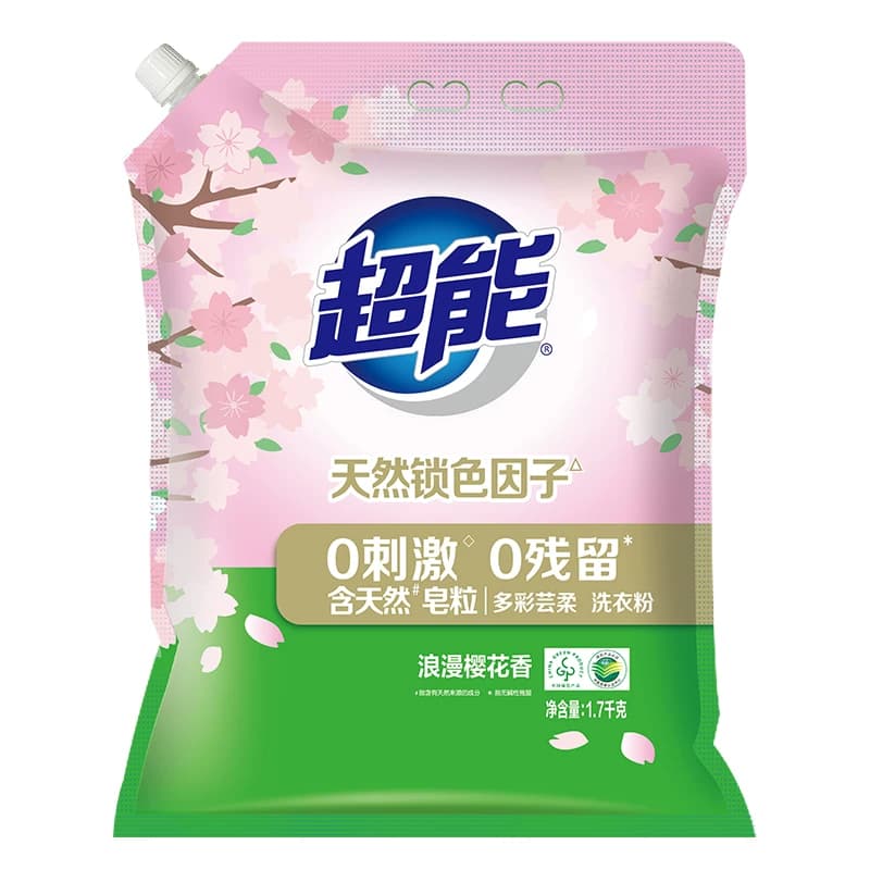 超能洗衣粉非皂粉多彩芸柔低泡易漂樱花香3.4斤天然皂粒非洗衣液 - 缩略图2