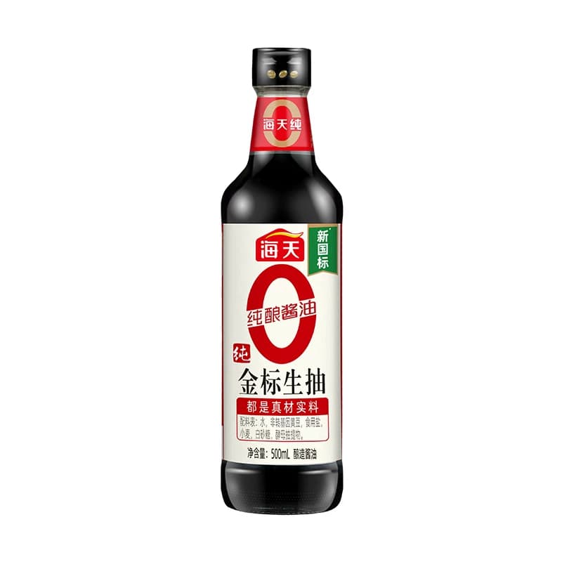海天纯金标生抽500mL特级酱油0添加炒菜火锅凉拌厨房调味品塑料瓶 - 缩略图2