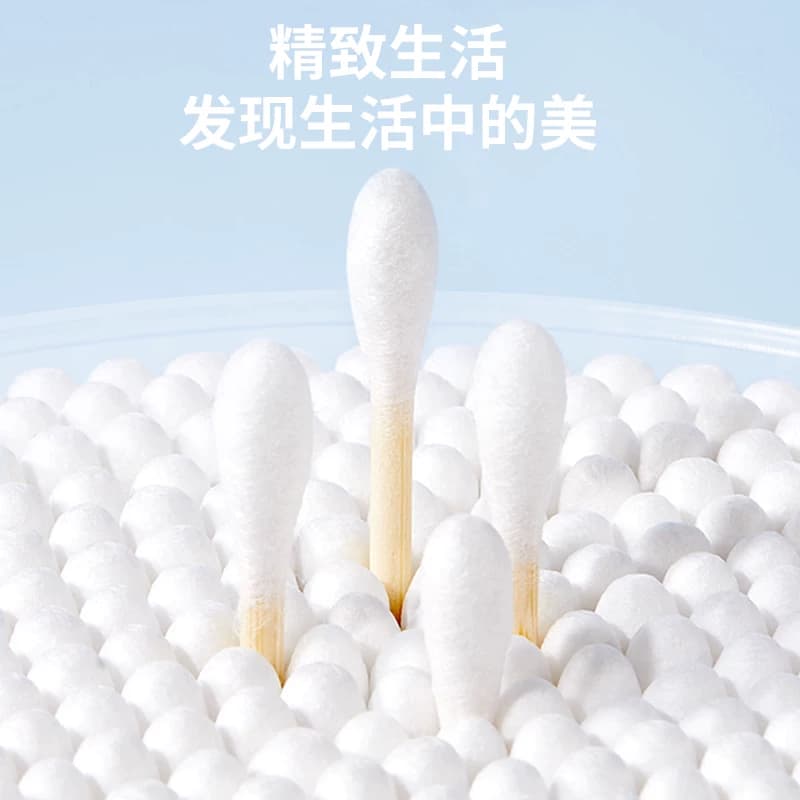 千屿双头棉签一次性棉签掏耳朵棉签婴儿棉棒化妆卸妆棉球棒竹棒勺 - 缩略图4