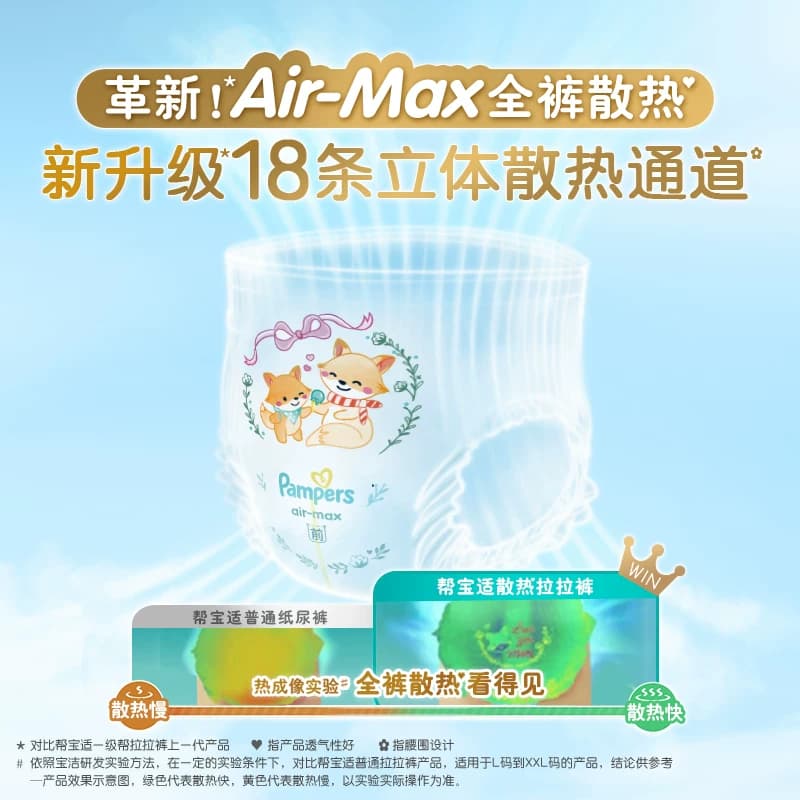 【散热王者】箱装帮宝适一级帮拉拉裤夏天超薄透气L-4XL纸尿裤 - 缩略图2