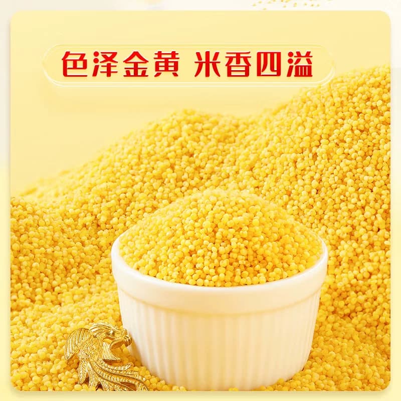 十月稻田赤峰黄小米内蒙古敖汉旗小米杂粮粥低脂粗粮早餐 - 缩略图4
