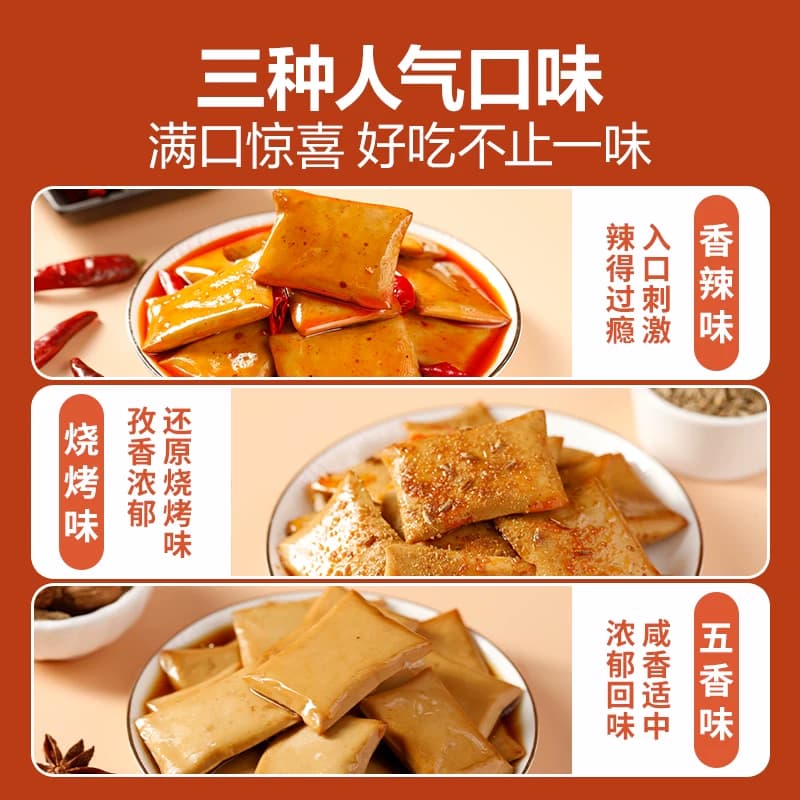 良品铺子Q弹豆干什锦装多种口味零食小吃休闲食品豆腐干独立包装 - 缩略图3