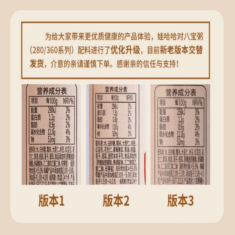 娃哈哈桂圆莲子八宝粥整箱早餐即食送礼佳品新老包装随机发货哇 - 缩略图5