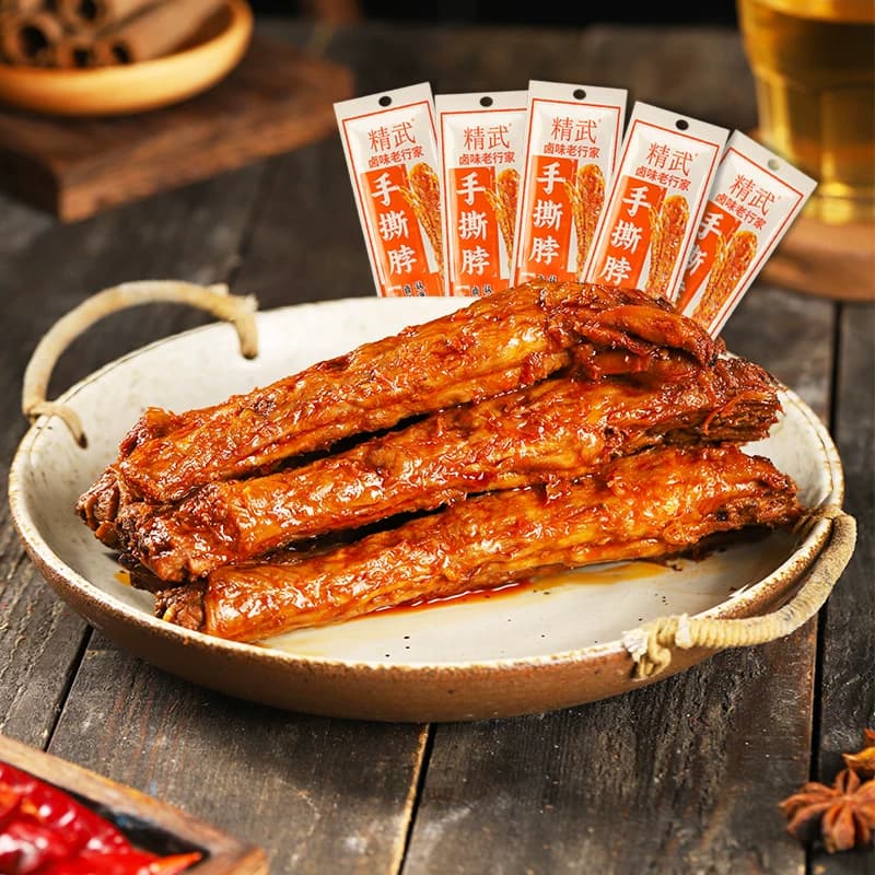 精武整根风干烤脖鸡脖30gx10根长脖肉干卤味零食小吃熟食非鸭脖 - 缩略图2