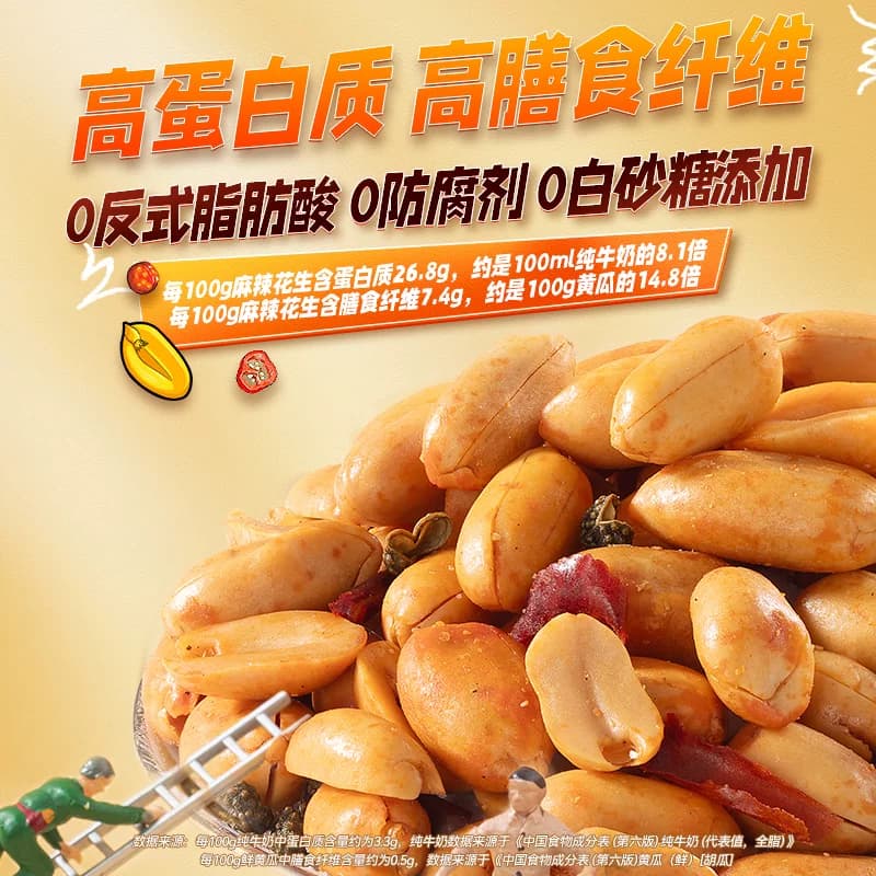 洽洽椒盐味麻辣味酒醉鬼花生下酒菜花生米休闲零食坚果炒货恰 - 缩略图5