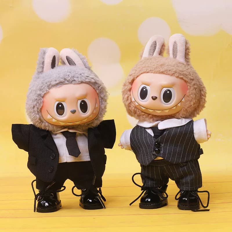 20厘米明星娃衣黑色西装同款粉色西服套装15CM棉花娃娃换装西装 - 缩略图3