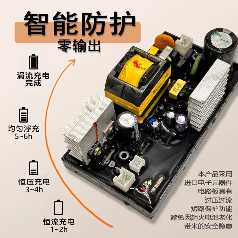 雅迪电动车充电器48v60v72v20ah3A4A6A电瓶车原装正品冠能石墨烯 - 缩略图4