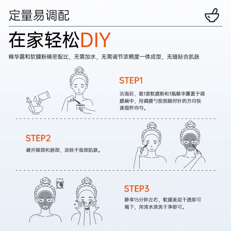 温碧泉焕颜净润控油软膜粉清洁控油精华露锁水保湿面部护理面膜1 - 缩略图5