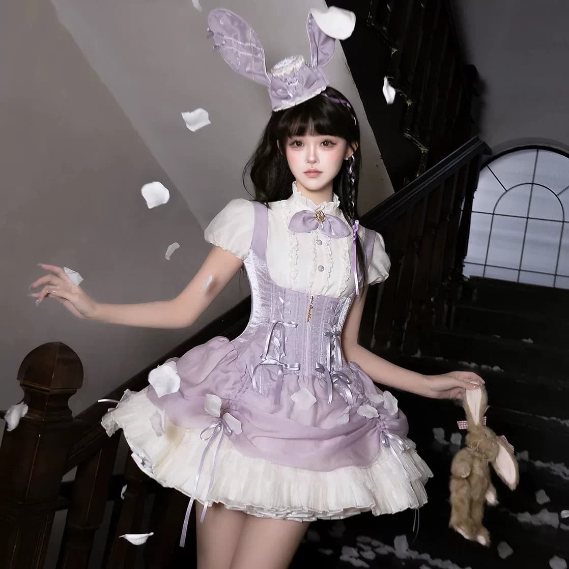【布蕾兔】焦糖古董原创Lolita裙洋装收腰公主裙洛丽塔JSK连衣裙 - 缩略图3