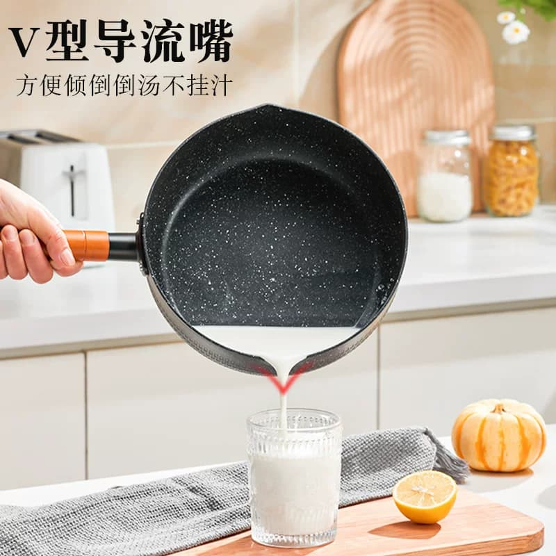 麦饭石平底锅不粘锅家用煎饼锅煎蛋神器油炸牛排小煎锅电磁炉燃气 - 缩略图2
