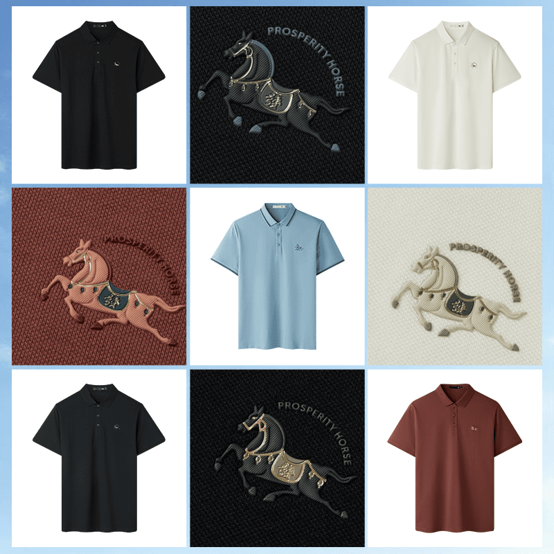 【礼盒可选】海澜之家凉感短袖Polo26夏新款马到成功男父亲节礼物 - 缩略图4