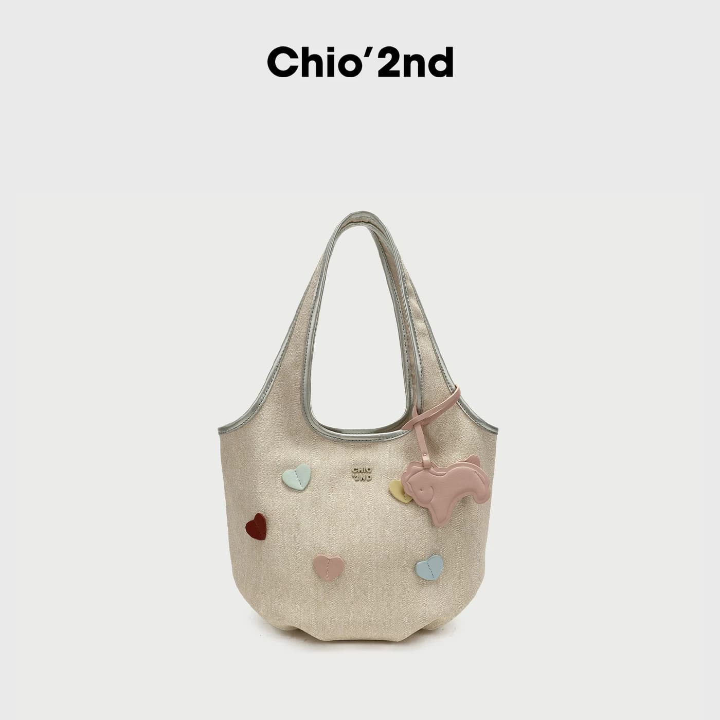 南风Chio2nd 桃乐春夏托特包包女式2026新款桃心手提包单肩大包 - 缩略图5