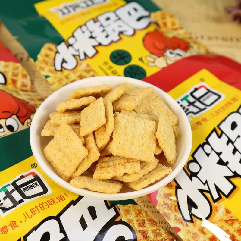 琥珀小米锅巴麻辣牛肉味膨化特产即食零食小吃儿时8090怀旧大礼包 - 缩略图3
