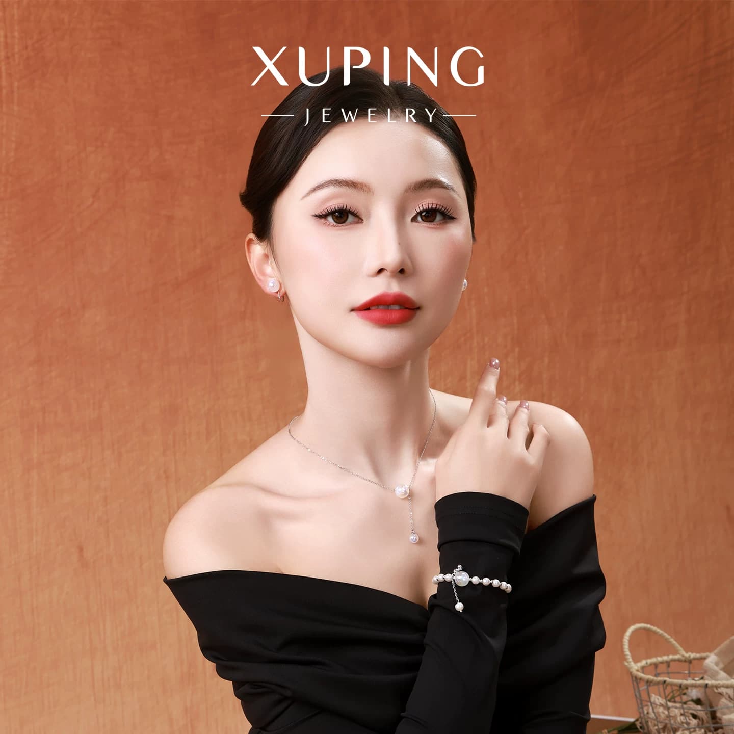 旭平月白樱落人鱼姬眼泪仿珍珠流苏项链女法式轻奢高级感锁骨链女 - 缩略图2