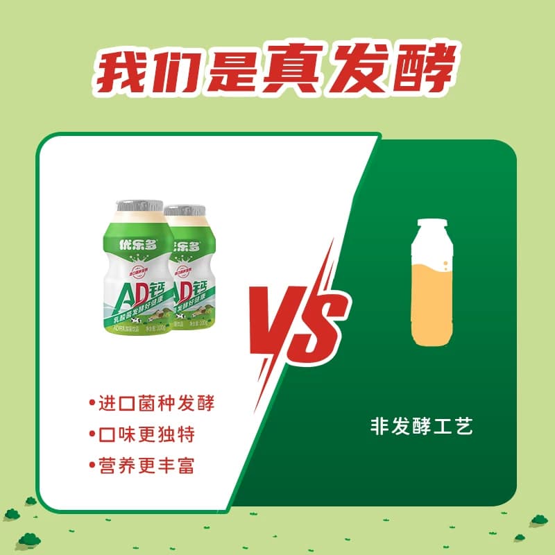 优乐多AD钙奶乳酸菌饮100gx20瓶早餐益生菌酸奶 - 缩略图4