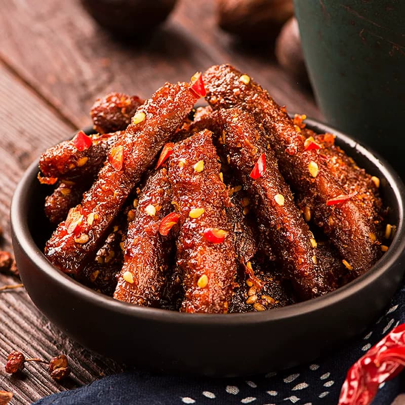 三只松鼠牛肉干蜀香牛肉麻辣味100g*1袋零食解馋熟食特产小吃 - 缩略图4