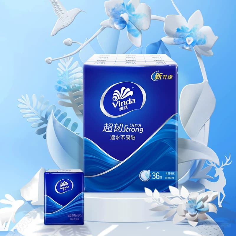 【下拉享优惠】维达超韧手帕纸4层8张36包小包餐巾纸卫生纸 - 缩略图3