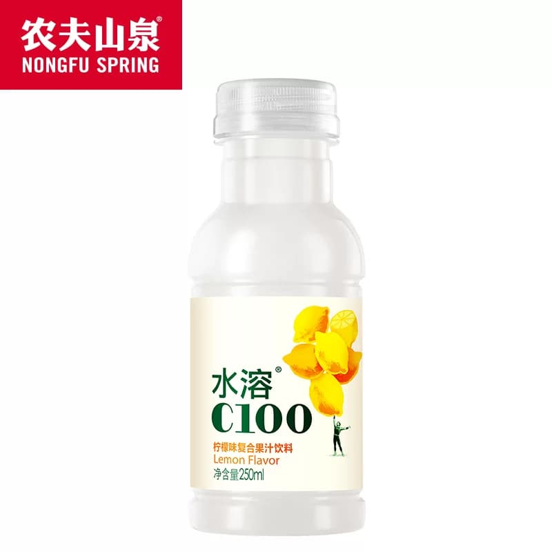 农夫山泉水溶C100柠檬味250ml*12瓶复合果汁饮料量贩装 - 缩略图4