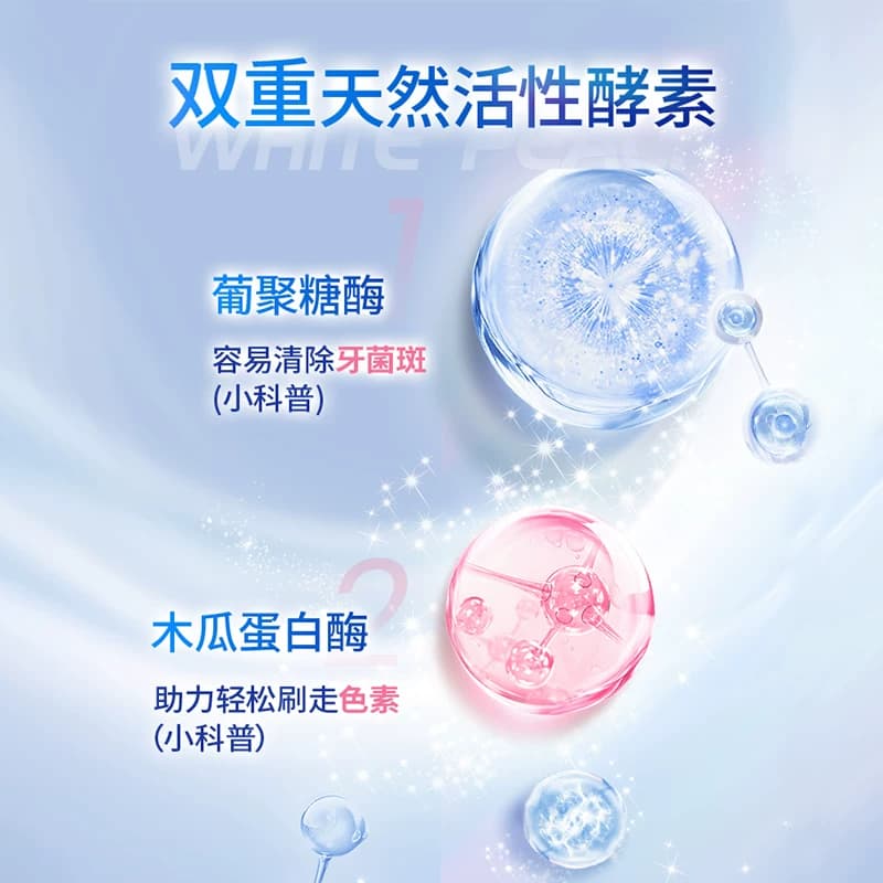 冷酸灵泵式牙膏极地白桃抗敏感按压溶渍美白护龈人成牙膏清新口气 - 缩略图2