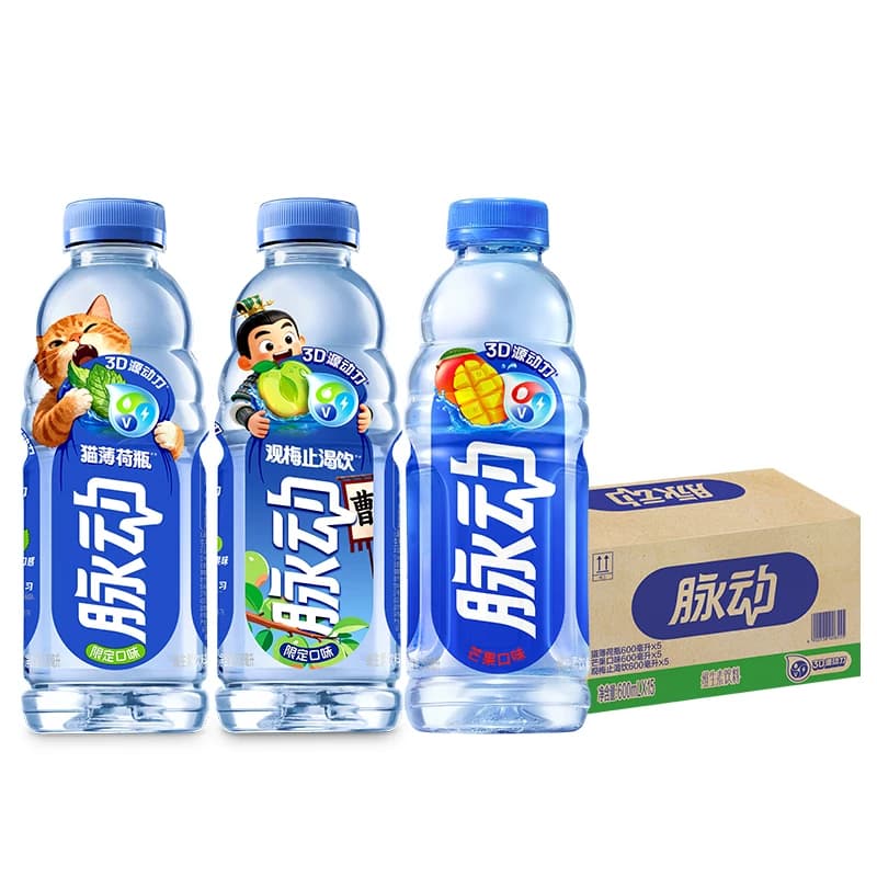 脉动猫薄荷瓶梅子芒果混合口味维生素补水饮料600ML*15瓶 - 缩略图3