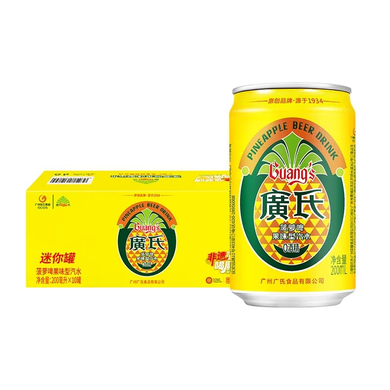 广氏菠萝啤迷你装200ml*10广式菠萝啤果味碳酸饮料果味饮料0酒精 - 缩略图5