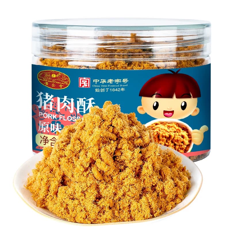 黄金香中华老字号儿童原味猪肉酥100g早餐配粥拌饭零食小贝松 - 缩略图5