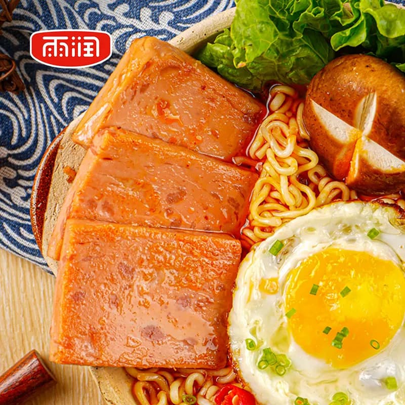 雨润黑猪王午餐肉罐头方便速食螺蛳粉三明治火锅泡面搭档出游零食 - 缩略图3