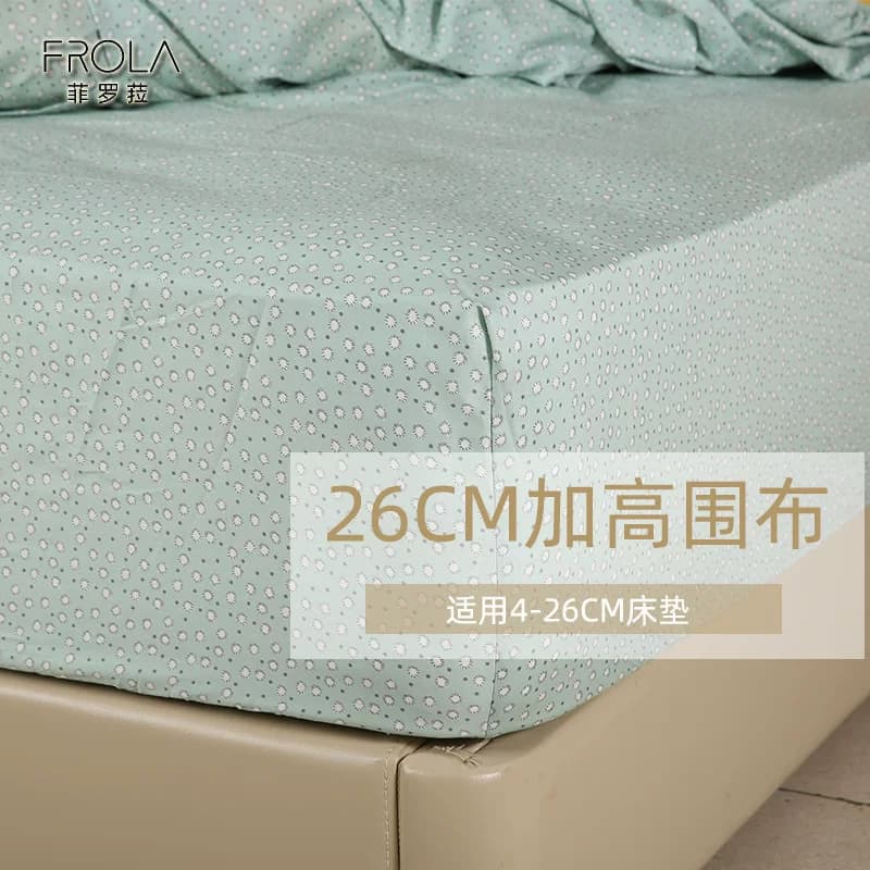 纯棉贡缎床笠床垫防滑保护罩六面全包席梦思套床罩全棉防尘罩单件 - 缩略图5