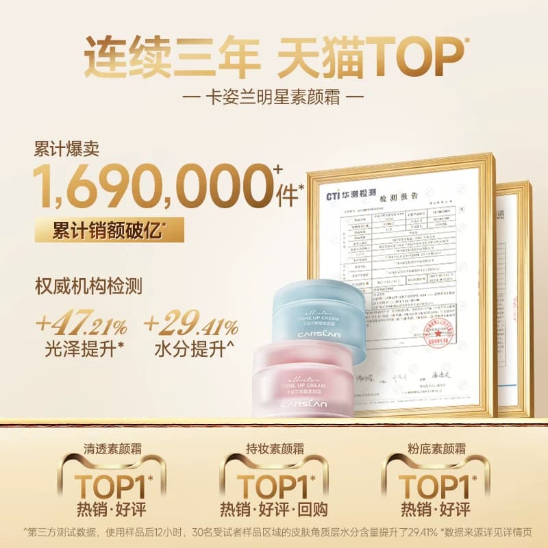卡姿兰素颜霜脸部明星素颜霜自然提亮肤色裸妆懒人霜遮瑕面霜官方 - 缩略图3