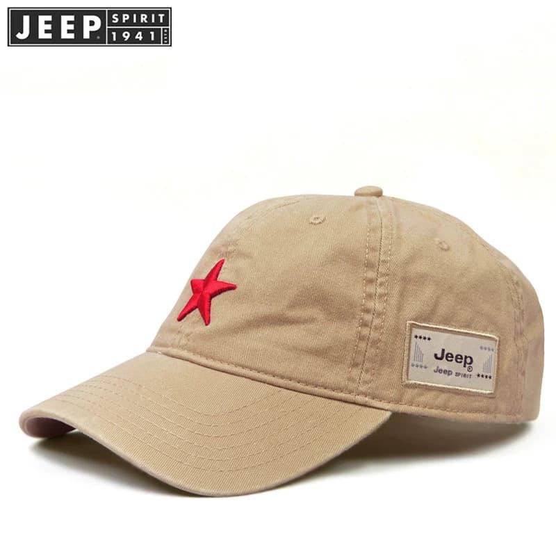 JEEP吉普春夏新款鸭舌帽红星男女遮阳帽户外休闲棒球帽纯棉百搭款 - 缩略图3