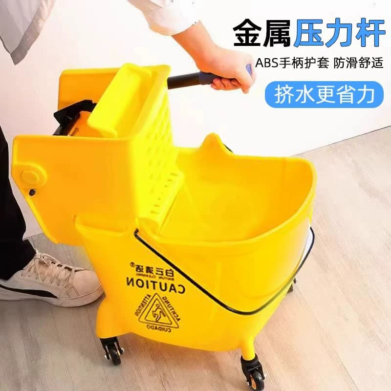 白云榨水车拖把桶墩布地拖桶拖地桶商用酒店洗拖把专用一体拖布桶 - 缩略图3