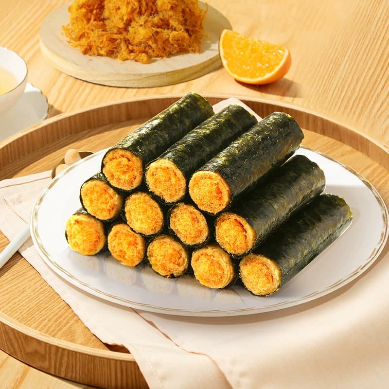 三只松鼠肉松海苔卷箱装夹心海苔海味蛋卷日常休闲健康零食ss - 缩略图3