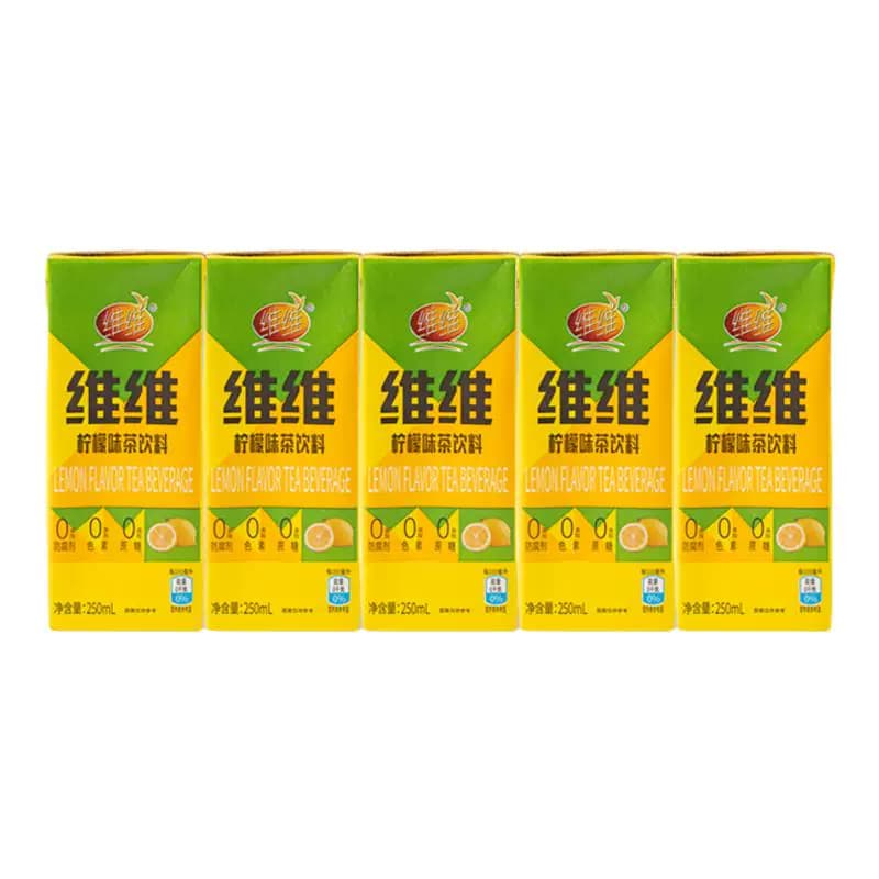 维维柠檬茶250ml*5盒 果汁饮料夏天饮品真茶柠檬