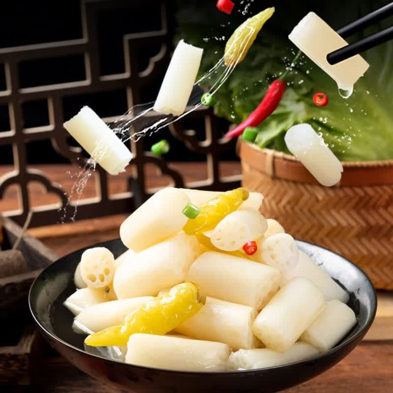 洪湖香莲泡小藕 湖北特产 洪湖香莲泡藕带 藕尖酸辣泡菜 火锅食材蔬菜 400克泡藕带*2袋