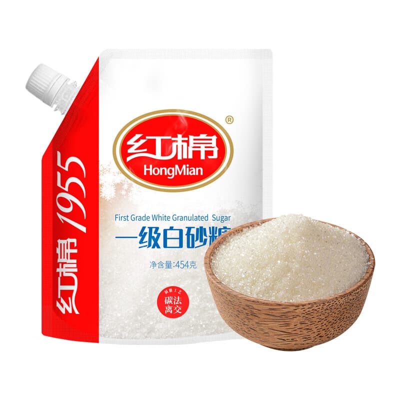红棉老字号调味白砂糖烘焙蛋糕糖水厨房炒糖色调味奶茶咖啡白糖454g