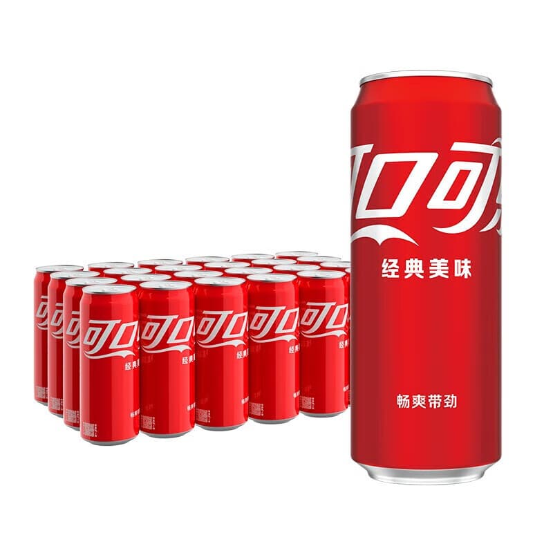 可口可乐（Coca-Cola）碳酸饮料汽水330ml*24罐经典摩登罐 可乐330ml*24罐