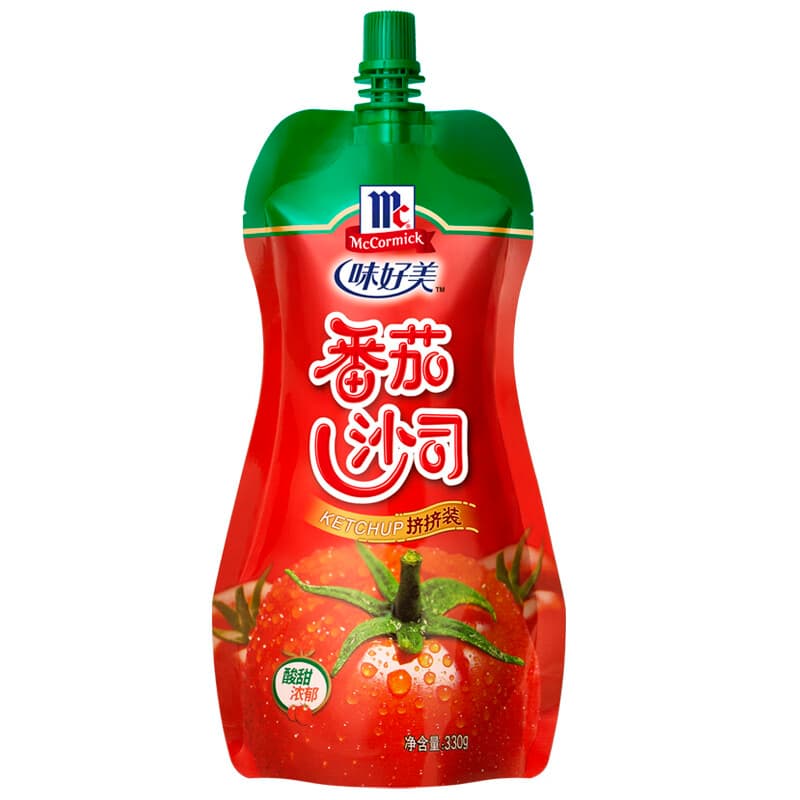 味好美（McCormicK）番茄沙司挤挤装 330g【0添加防腐剂/色素】意大利面酱披萨酱