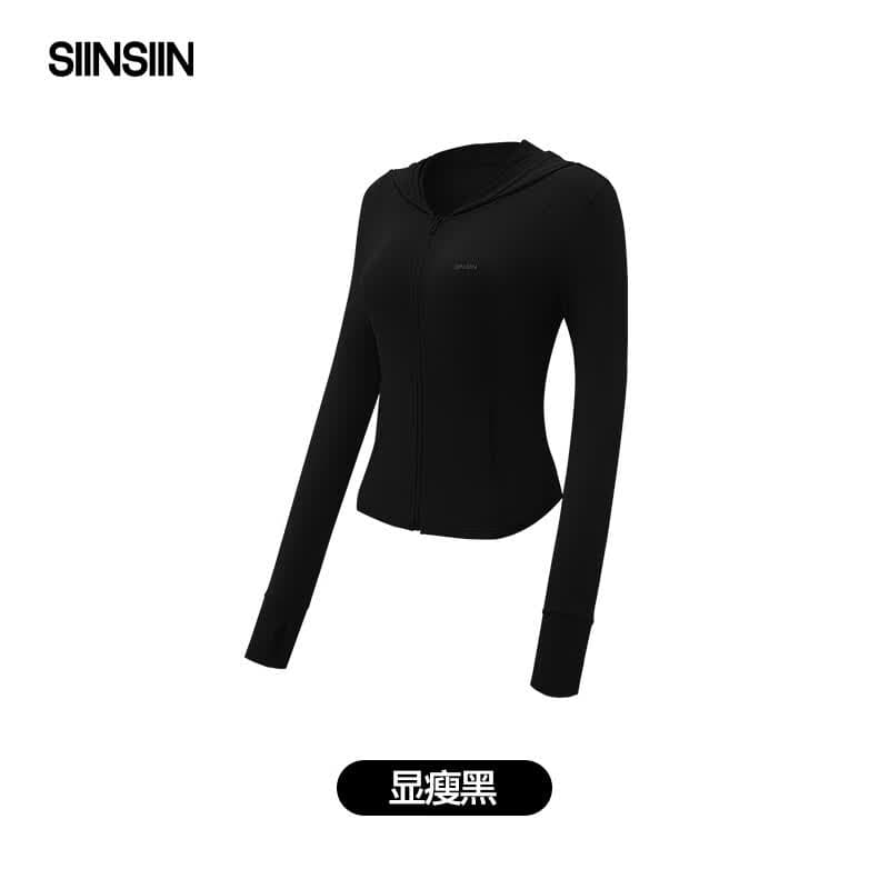 SIINSIIN 【专享】杨幂同款防晒衣遮阳女士修身百搭轻薄凉感冰丝防晒外套 经典黑 （新老款混发） M