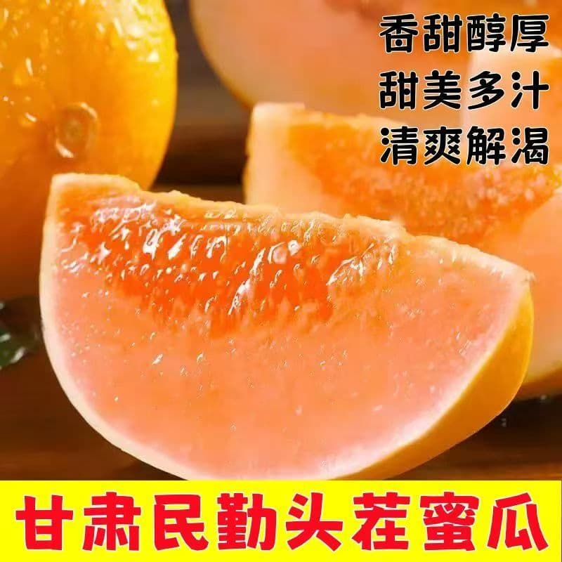 洮小婵甘肃民勤蜜瓜头茬蜜瓜黄河沙漠蜜瓜新鲜现摘水果甜瓜香瓜当季蜜瓜 民勤蜜瓜【1-2个装】净重4-5斤