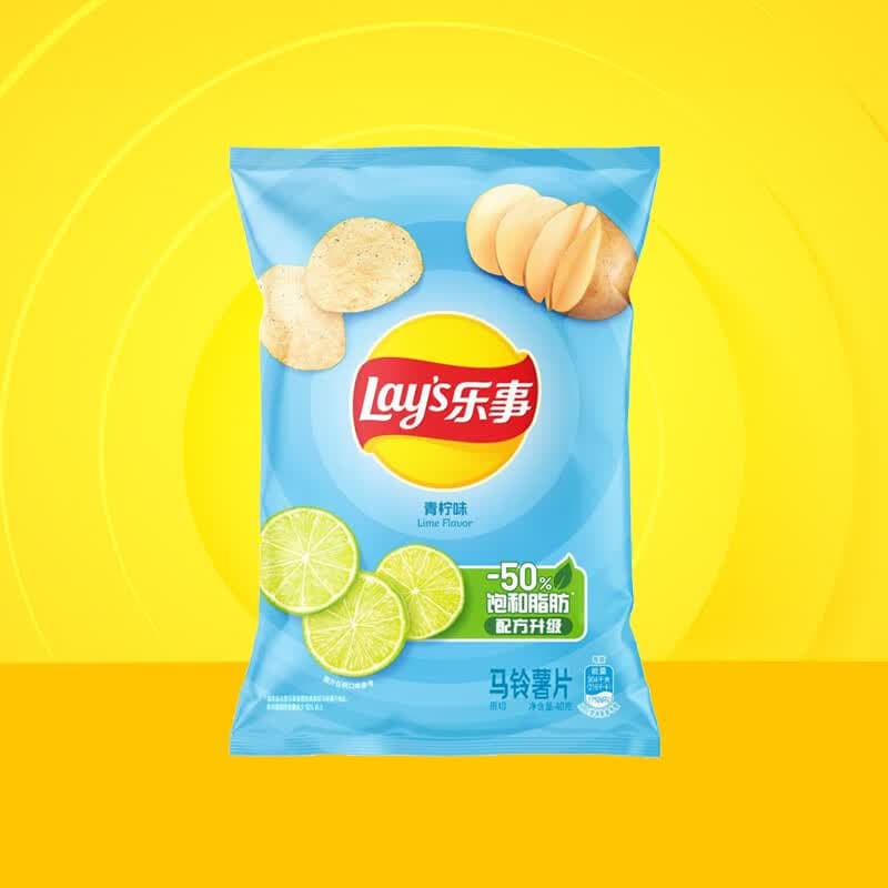 乐事（Lay's）经典/大波浪/奇多系薯片 玉米棒40g/50g 单袋装办公室休闲零食 乐事青柠味40g