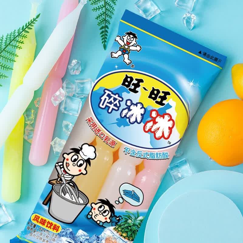 旺旺碎冰冰 综合口味 78ml*8 果味冰棍棒棒冰 休闲零食