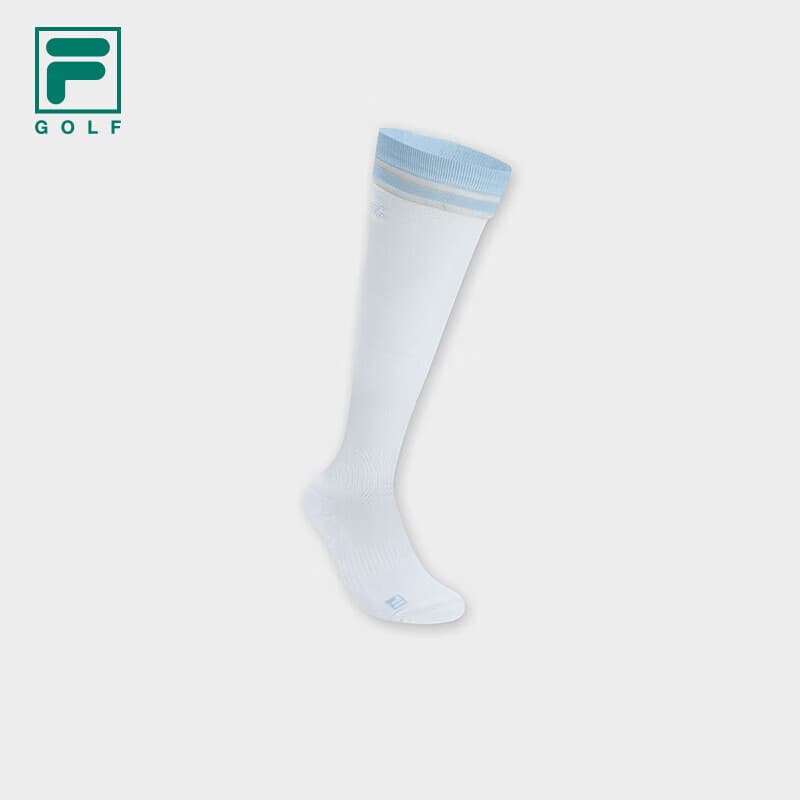 斐乐（FILA）凡尔赛系列女袜及膝袜舒适休闲高尔夫运动袜小腿袜 淡天蓝色-LB XS