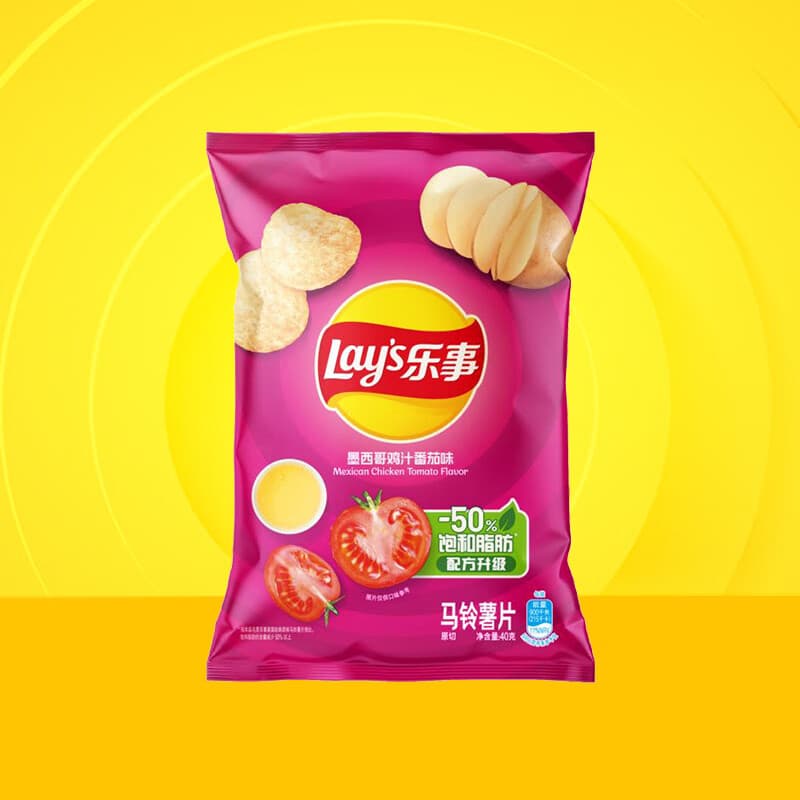 乐事（Lay's）经典/大波浪/奇多系薯片 玉米棒40g/50g 单袋装办公室休闲零食 墨西哥鸡汁番茄味40g