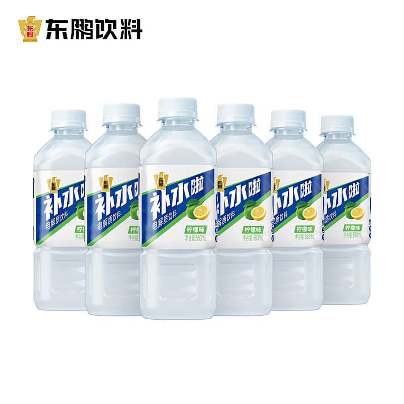 东鹏特饮东鹏补水啦380ml电解质饮料柠檬味便携装快速补充电解质 380ml*6瓶柠檬味