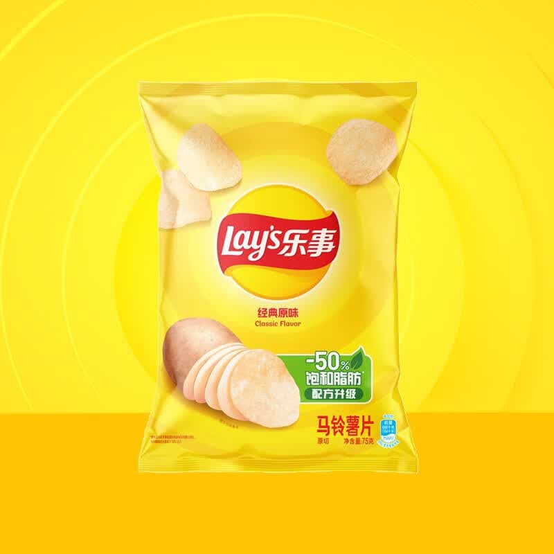 乐事（Lay's） 薯片休闲零食膨化食品75/70/68/65克装薯片零食多种口味可选任选 原味75g