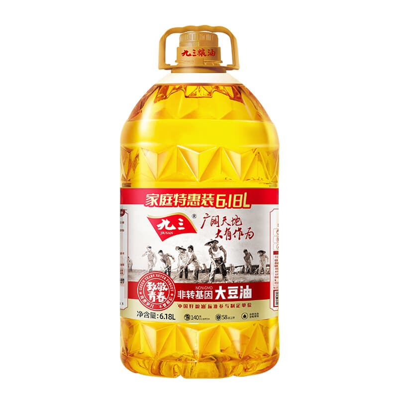 九三 非转基因 致青春系列 一级大豆油6.18L 6.18L*1桶