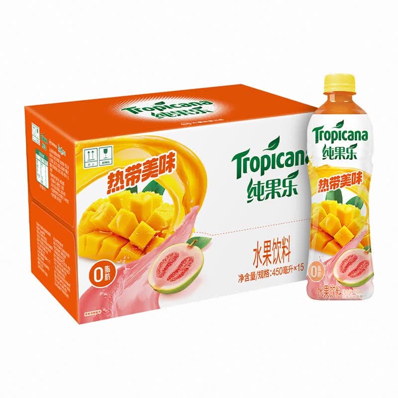 百事可乐纯果乐 热带美味450ml*15水果饮料 节日聚会