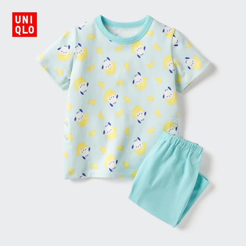优衣库婴幼儿Sanrio快干睡衣/短袖宝宝UT三丽鸥睡衣484992 60 浅蓝色 110