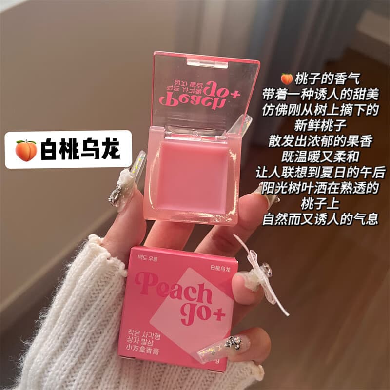 PEACHJO+小方盒固体香膏女士持久留香清淡雅随身涂抹式固体香水 白桃乌龙（1个装）